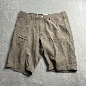 7 Diamonds Men's Taupe Plaid Flat Front Shorts